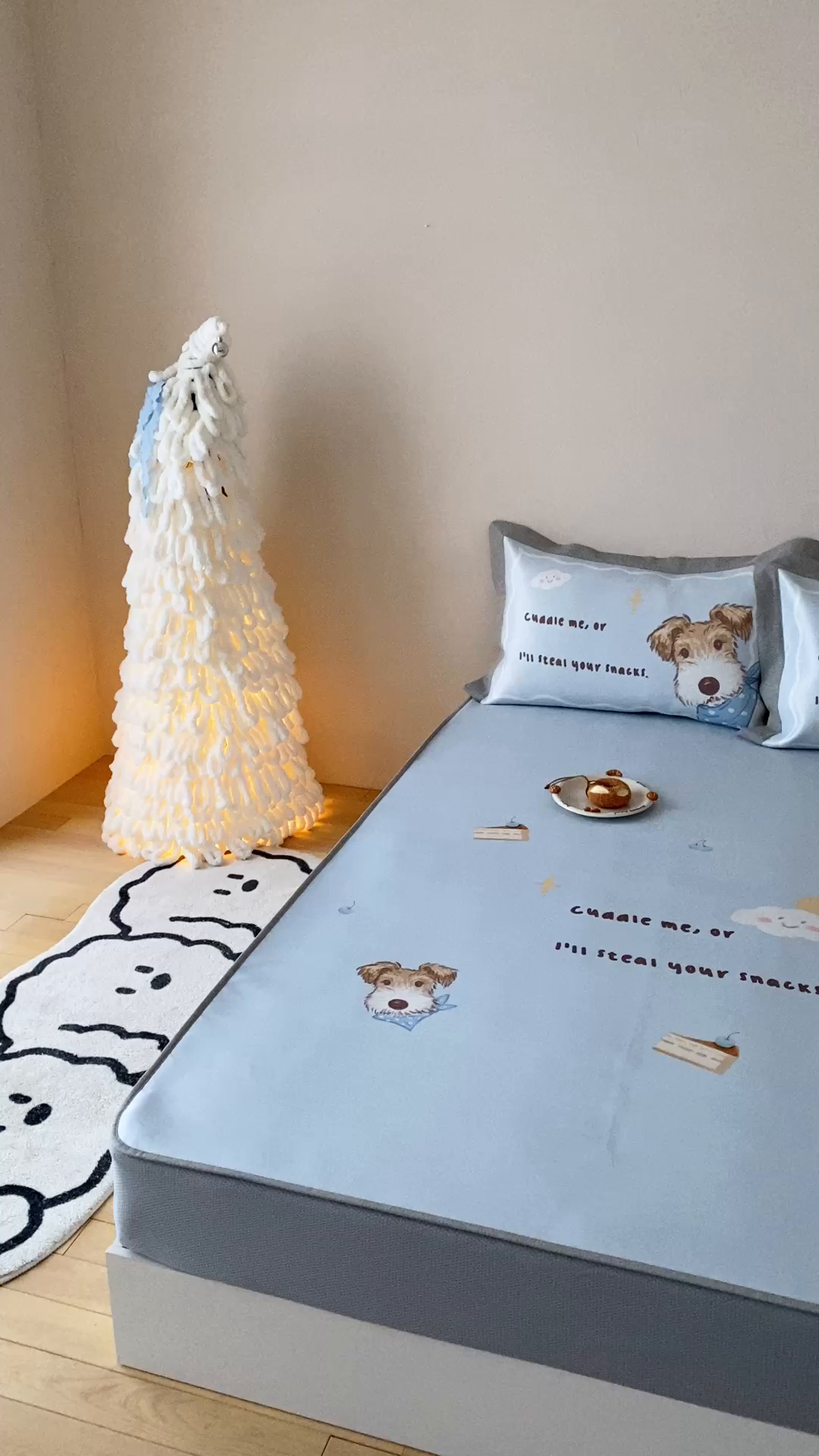 91家纺网 家纺一手货源 找家纺 三味舒屋 2026新款软萌时光系列卡通A类抗菌防螨凉感印花冰丝凉席（床笠款） 蓝领杰克