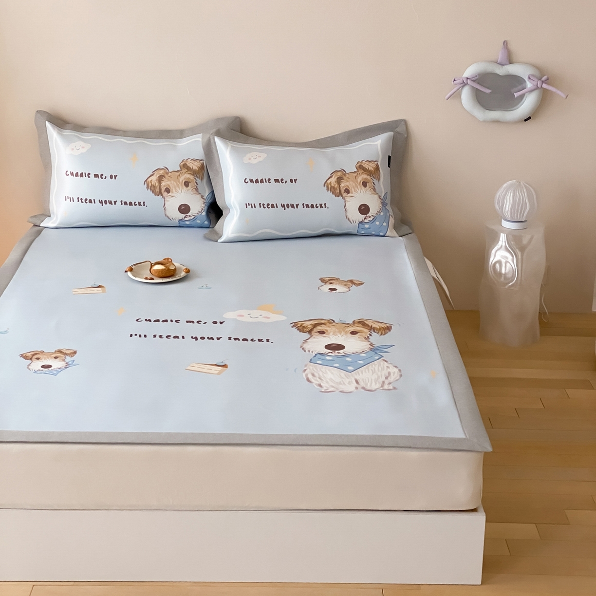 91家纺网 家纺一手货源 找家纺 （总）三味舒屋 2026新款软萌时光系列卡通A类抗菌防螨凉感印花冰丝凉席