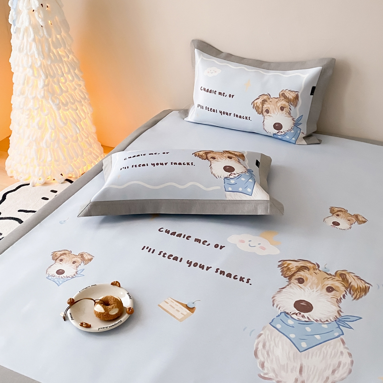 91家纺网 家纺一手货源 找家纺 （总）三味舒屋 2026新款软萌时光系列卡通A类抗菌防螨凉感印花冰丝凉席