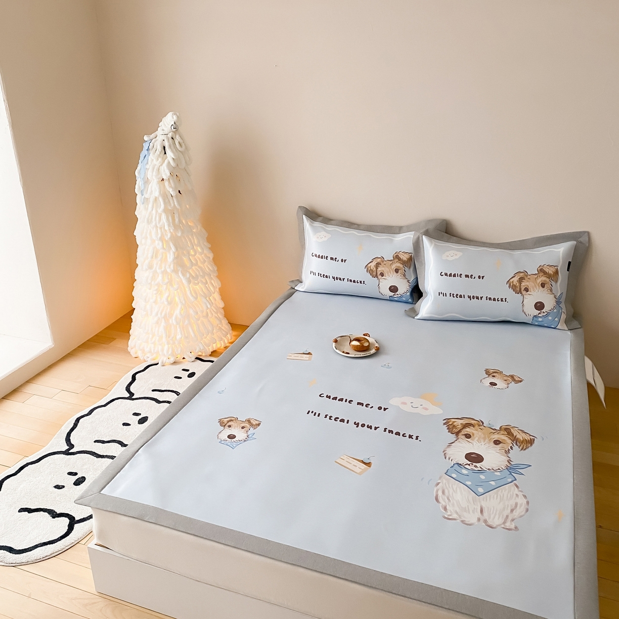 91家纺网 家纺一手货源 找家纺 （总）三味舒屋 2026新款软萌时光系列卡通A类抗菌防螨凉感印花冰丝凉席