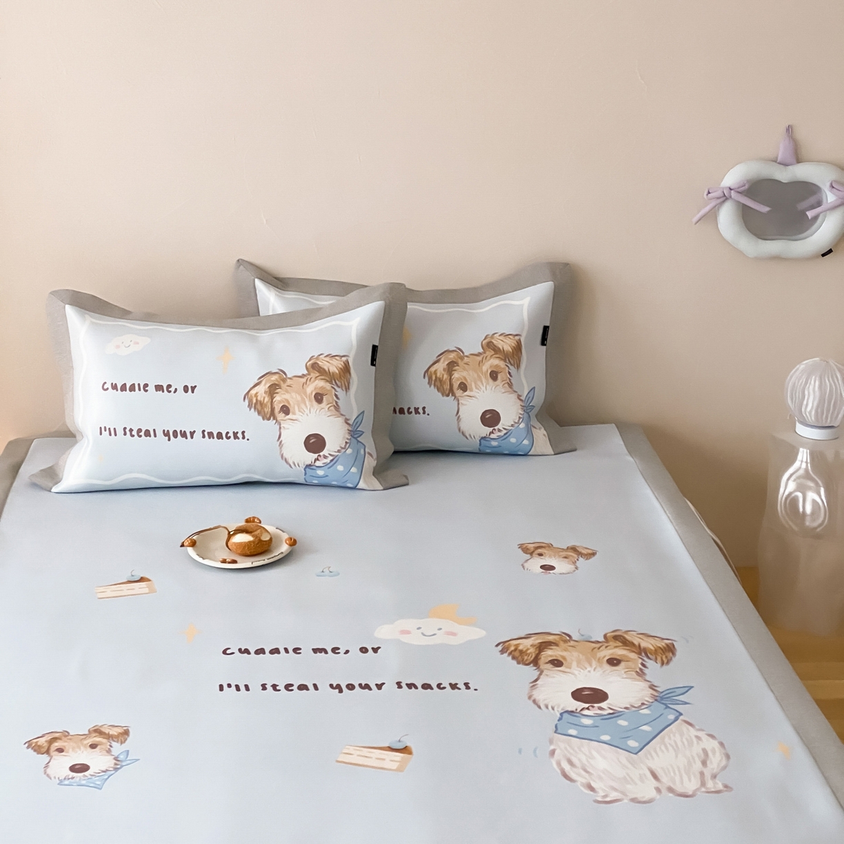 91家纺网 家纺一手货源 找家纺 （总）三味舒屋 2026新款软萌时光系列卡通A类抗菌防螨凉感印花冰丝凉席