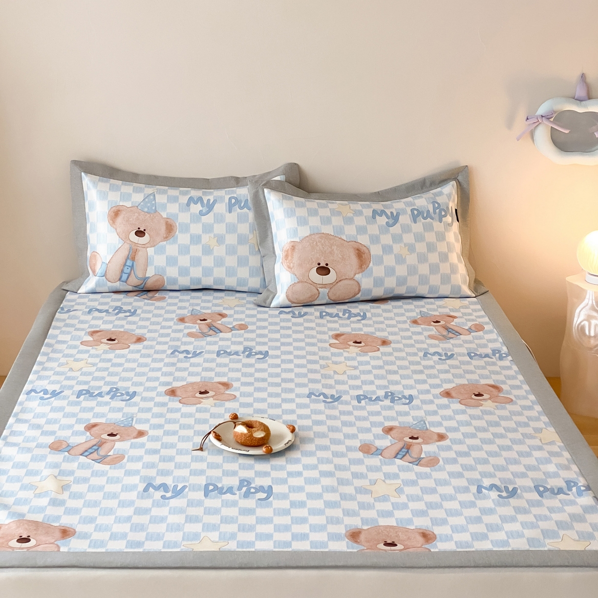 91家纺网 家纺一手货源 找家纺 （总）三味舒屋 2026新款软萌时光系列卡通A类抗菌防螨凉感印花冰丝凉席