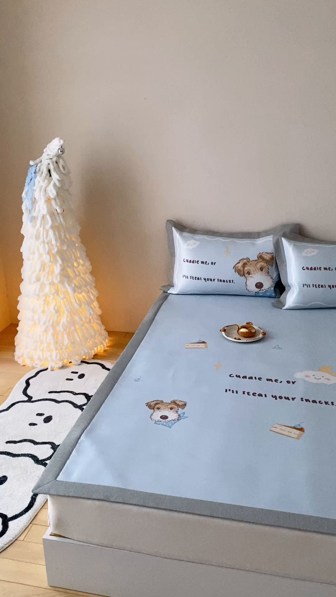 91家纺网 家纺一手货源 找家纺 （总）三味舒屋 2026新款软萌时光系列卡通A类抗菌防螨凉感印花冰丝凉席