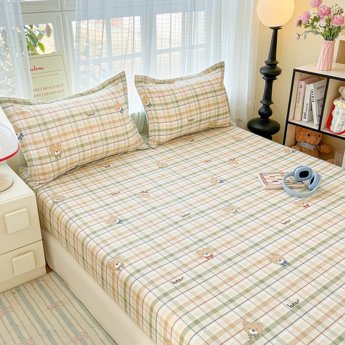 91家纺网 家纺一手货源 找家纺 （总）好亿来家纺 2026新款全棉纯棉印花小清新床笠单件床笠单品单床笠