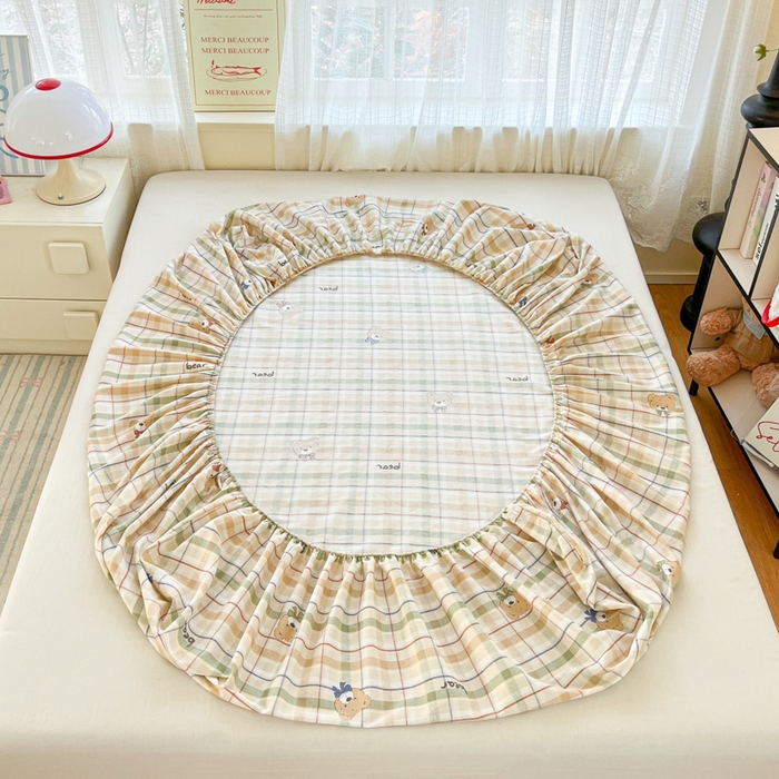 91家纺网 家纺一手货源 找家纺 （总）好亿来家纺 2026新款全棉纯棉印花小清新床笠单件床笠单品单床笠