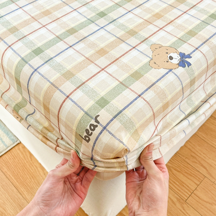 91家纺网 家纺一手货源 找家纺 （总）好亿来家纺 2026新款全棉纯棉印花小清新床笠单件床笠单品单床笠