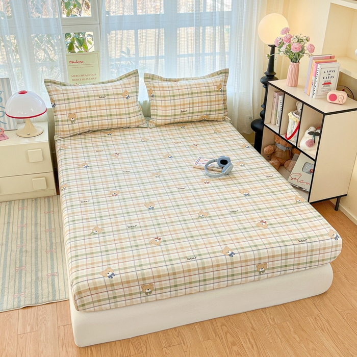 91家纺网 家纺一手货源 找家纺 （总）好亿来家纺 2026新款全棉纯棉印花小清新床笠单件床笠单品单床笠