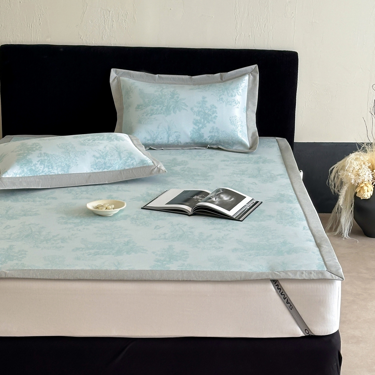 91家纺网 家纺一手货源 找家纺 （总）三味舒屋 2026新款A类抗菌防螨凉感提花冰丝凉席