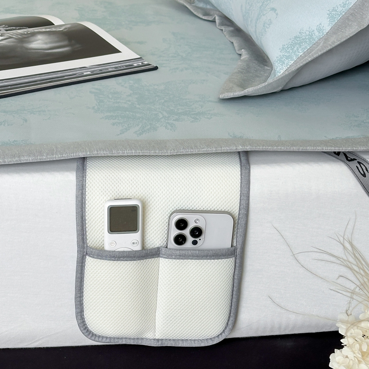 91家纺网 家纺一手货源 找家纺 三味舒屋 2026新款A类抗菌防螨凉感提花冰丝凉席 西雅图绿床席