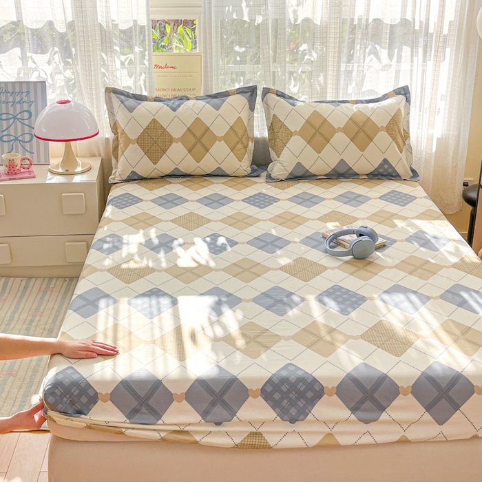 91家纺网 家纺一手货源 找家纺 （总）好亿来家纺 2026新款全棉纯棉印花小清新床笠单件床笠单品单床笠