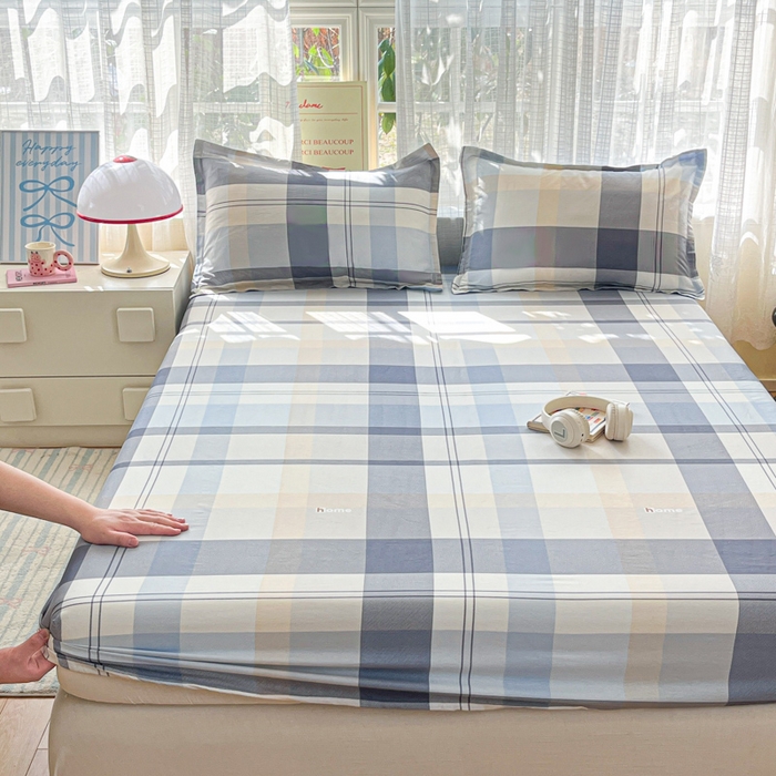 91家纺网 家纺一手货源 找家纺 （总）好亿来家纺 2026新款全棉纯棉印花小清新床笠单件床笠单品单床笠