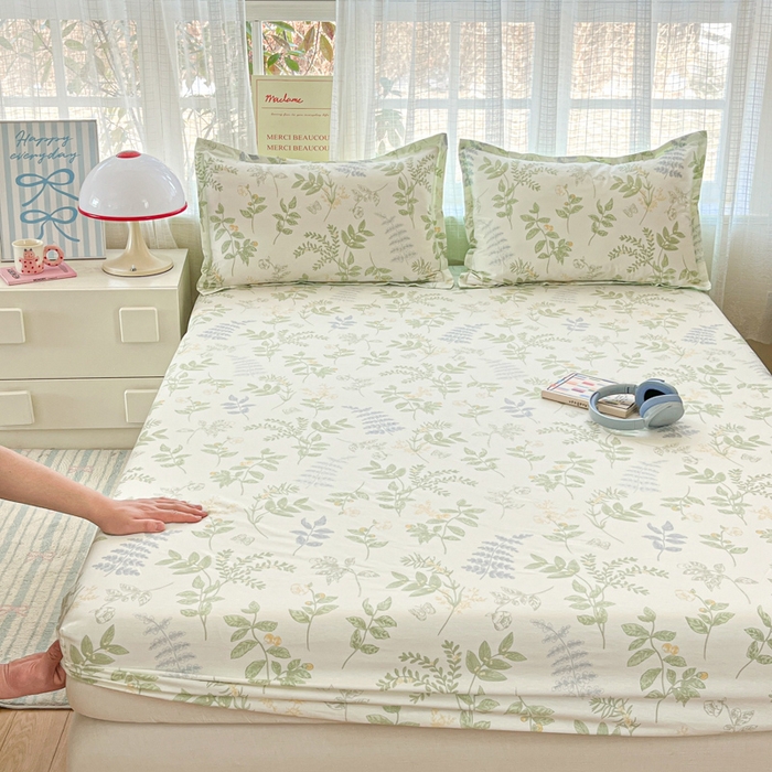 91家纺网 家纺一手货源 找家纺 （总）好亿来家纺 2026新款全棉纯棉印花小清新床笠单件床笠单品单床笠