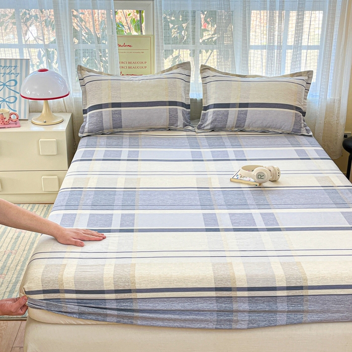 91家纺网 家纺一手货源 找家纺 （总）好亿来家纺 2026新款全棉纯棉印花小清新床笠单件床笠单品单床笠