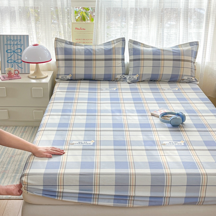 91家纺网 家纺一手货源 找家纺 （总）好亿来家纺 2026新款全棉纯棉印花小清新床笠单件床笠单品单床笠