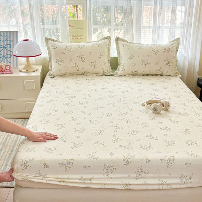 91家纺网 家纺一手货源 找家纺 （总）好亿来家纺 2026新款全棉纯棉印花小清新床笠单件床笠单品单床笠