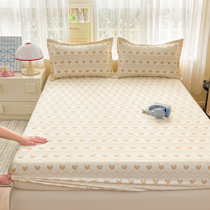 91家纺网 家纺一手货源 找家纺 （总）好亿来家纺 2026新款全棉纯棉印花小清新床笠单件床笠单品单床笠