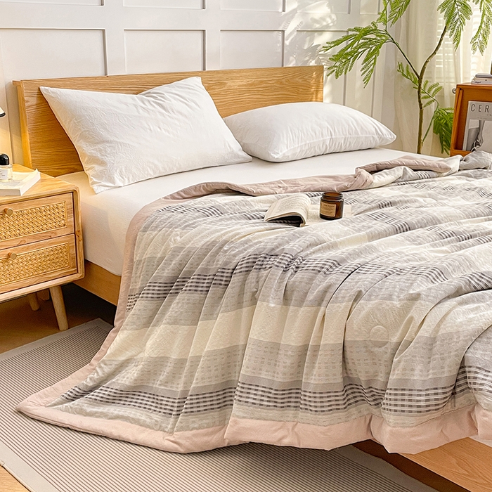 91家纺网 家纺一手货源 找家纺 （总）VIP被业 2026新款雅织提花亚麻夏被夏凉被空调被