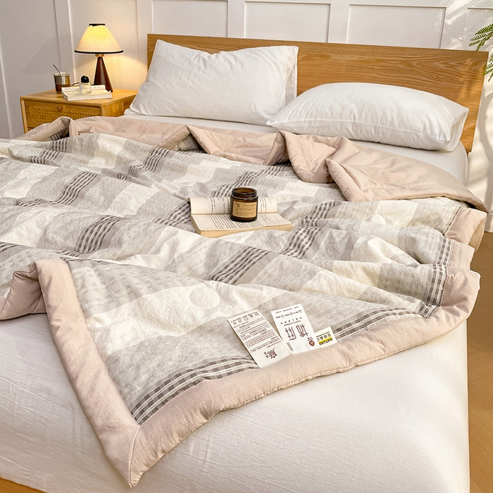 91家纺网 家纺一手货源 找家纺 （总）VIP被业 2026新款雅织提花亚麻夏被夏凉被空调被