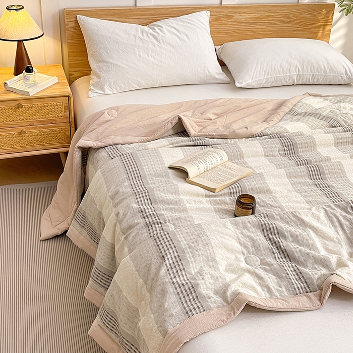 91家纺网 家纺一手货源 找家纺 （总）VIP被业 2026新款雅织提花亚麻夏被夏凉被空调被