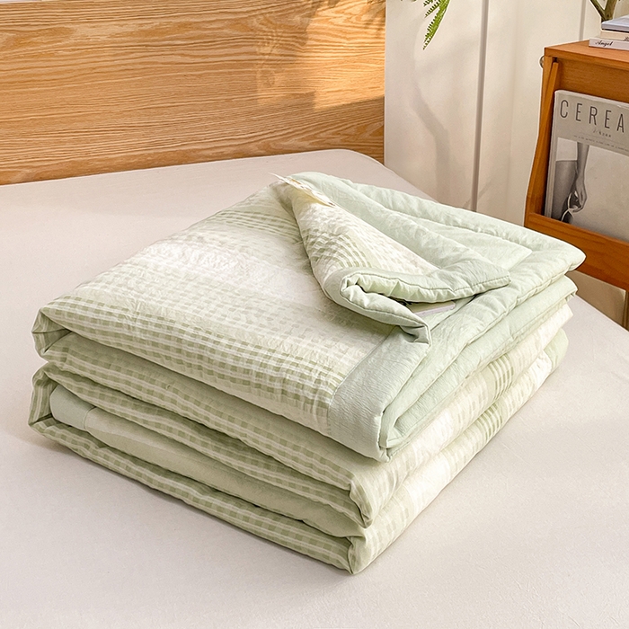 VIP被业 2026新款雅织提花亚麻夏被夏凉被空调被 青禾枕风