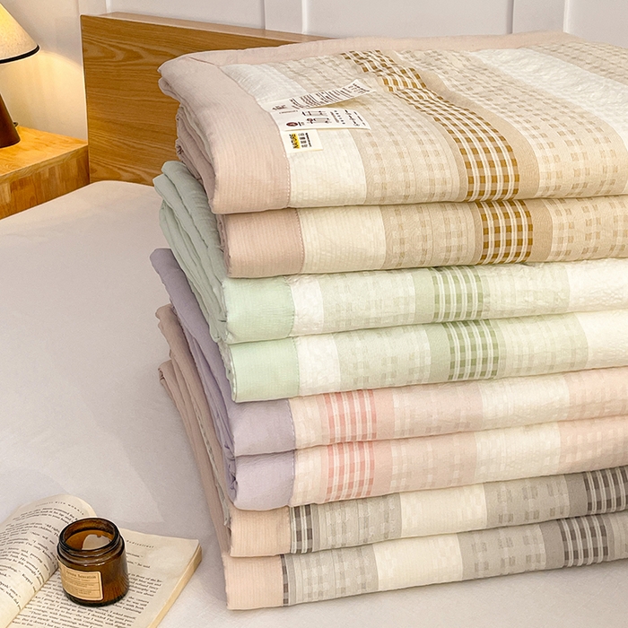 91家纺网 家纺一手货源 找家纺 VIP被业 2026新款雅织提花亚麻夏被夏凉被空调被 组合图（仅供展示不可下单）