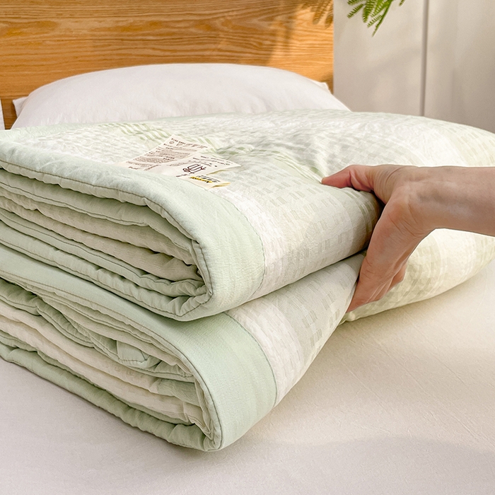 91家纺网 家纺一手货源 找家纺 VIP被业 2026新款雅织提花亚麻夏被夏凉被空调被 青禾枕风