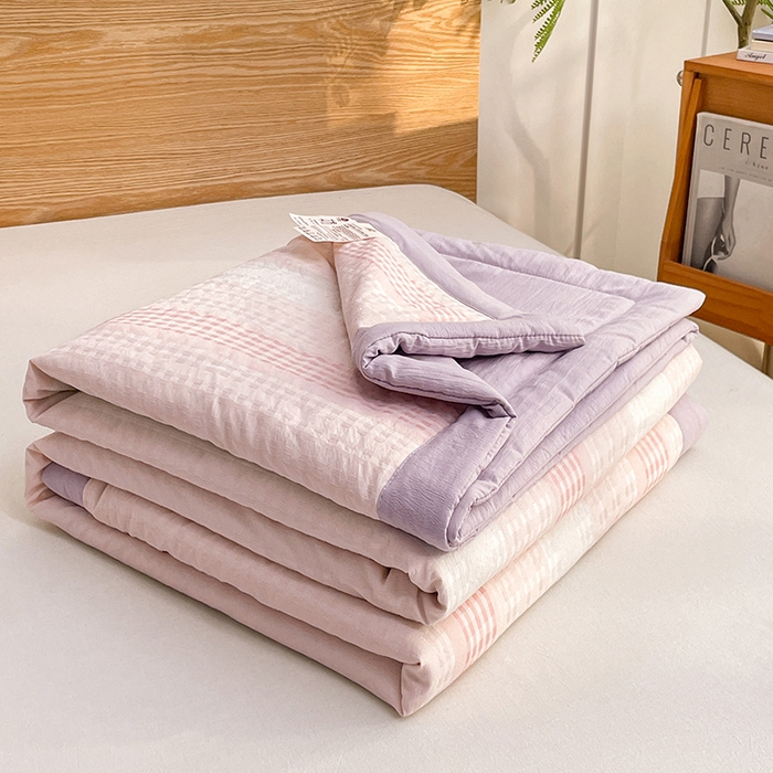 VIP被业 2026新款雅织提花亚麻夏被夏凉被空调被 紫樱织梦