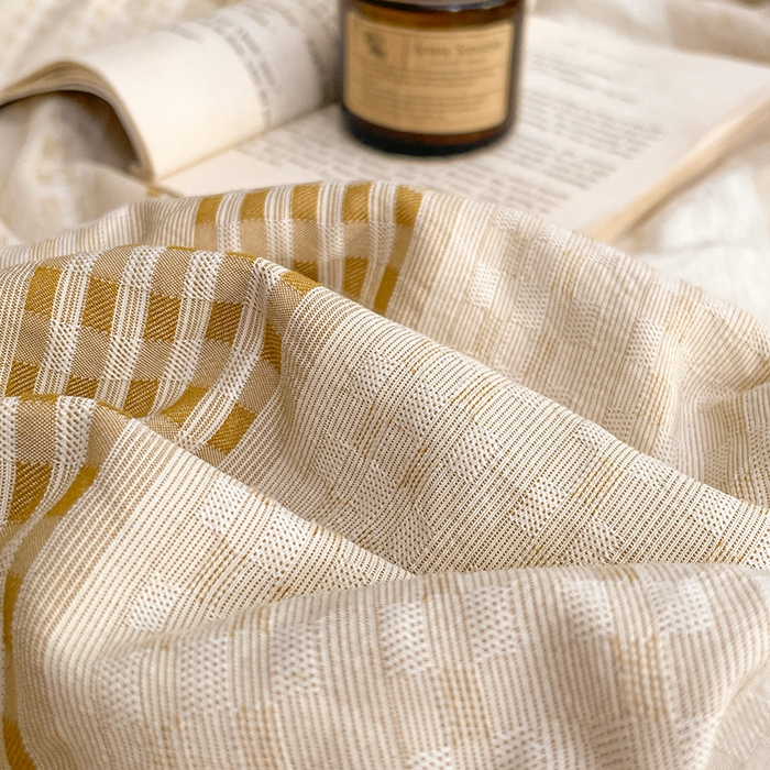 91家纺网 家纺一手货源 找家纺 VIP被业 2026新款雅织提花亚麻夏被夏凉被空调被 桃棕织序