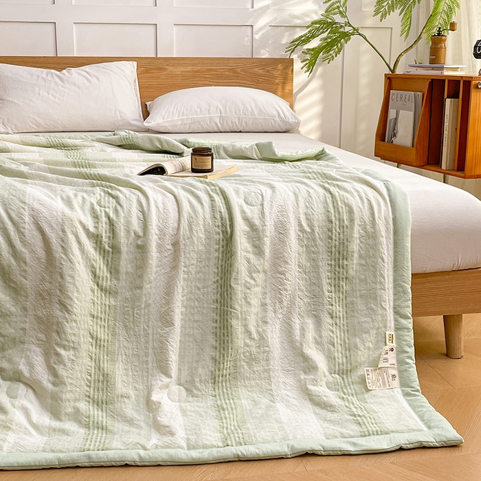 91家纺网 家纺一手货源 找家纺 VIP被业 2026新款雅织提花亚麻夏被夏凉被空调被 青禾枕风