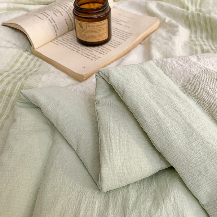 91家纺网 家纺一手货源 找家纺 VIP被业 2026新款雅织提花亚麻夏被夏凉被空调被 青禾枕风