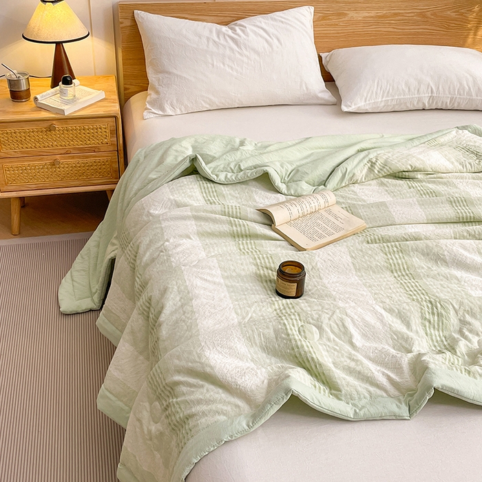 91家纺网 家纺一手货源 找家纺 VIP被业 2026新款雅织提花亚麻夏被夏凉被空调被 青禾枕风