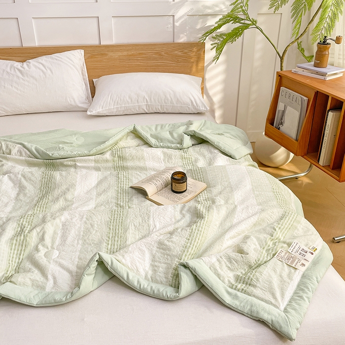 91家纺网 家纺一手货源 找家纺 VIP被业 2026新款雅织提花亚麻夏被夏凉被空调被 青禾枕风