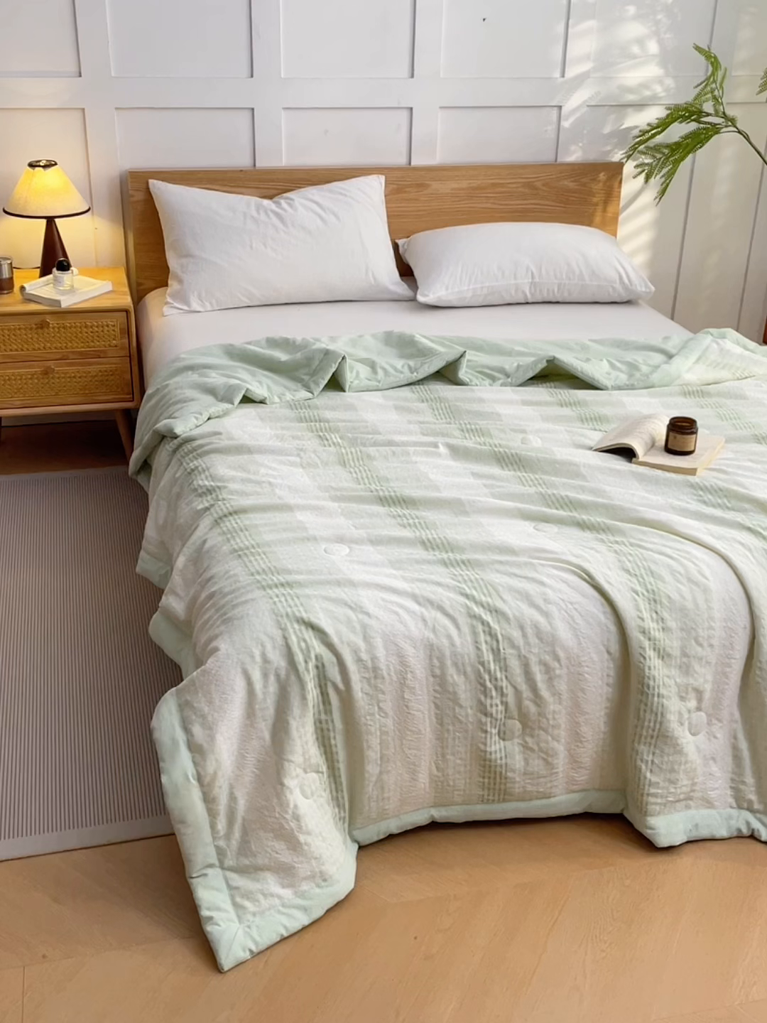 91家纺网 家纺一手货源 找家纺 VIP被业 2026新款雅织提花亚麻夏被夏凉被空调被 青禾枕风