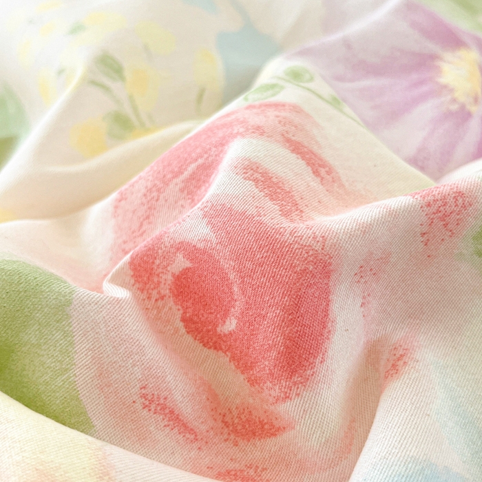 91家纺网 家纺一手货源 找家纺 好亿来家纺 2026新款全棉纯棉印花小清新床笠单件床笠单品单床笠 花木佳期