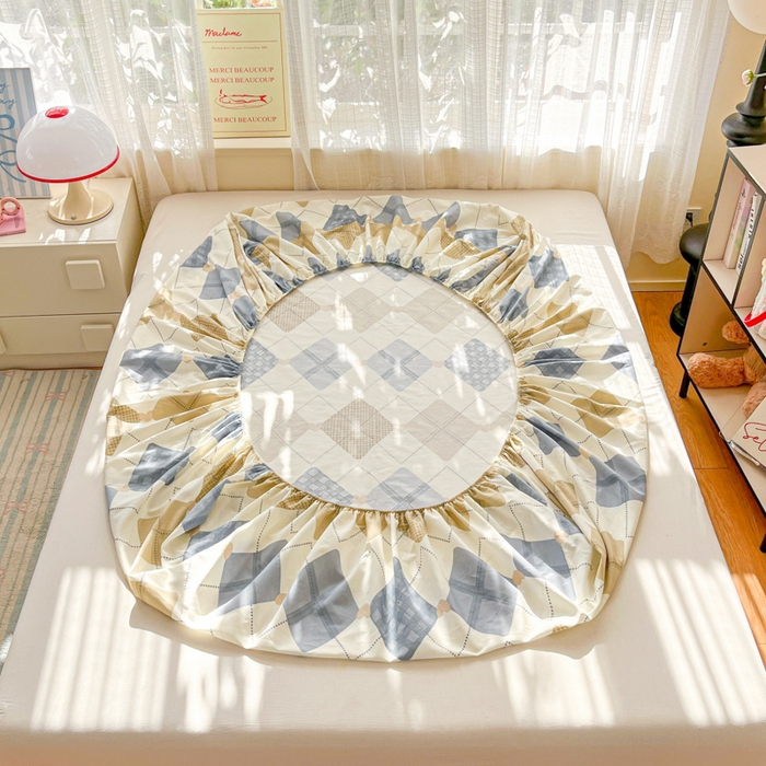 91家纺网 家纺一手货源 找家纺 好亿来家纺 2026新款全棉纯棉印花小清新床笠单件床笠单品单床笠 佳丽斯