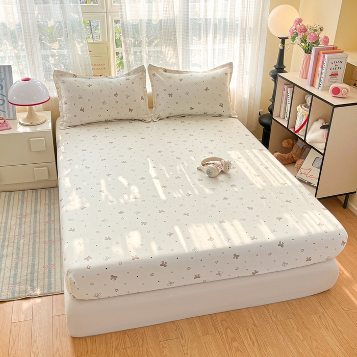 91家纺网 家纺一手货源 找家纺 好亿来家纺 2026新款全棉纯棉印花小清新床笠单件床笠单品单床笠 凯莉梦境