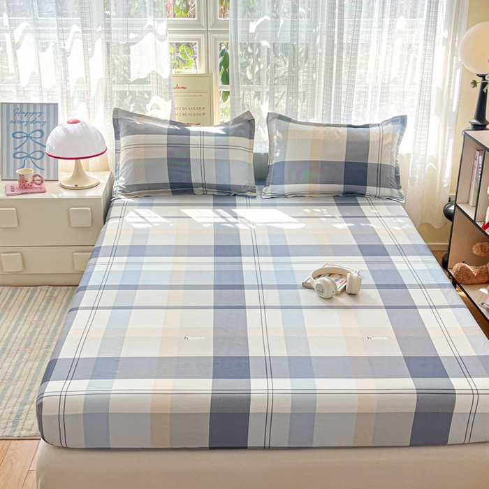 91家纺网 家纺一手货源 找家纺 好亿来家纺 2026新款全棉纯棉印花小清新床笠单件床笠单品单床笠 浪漫定义