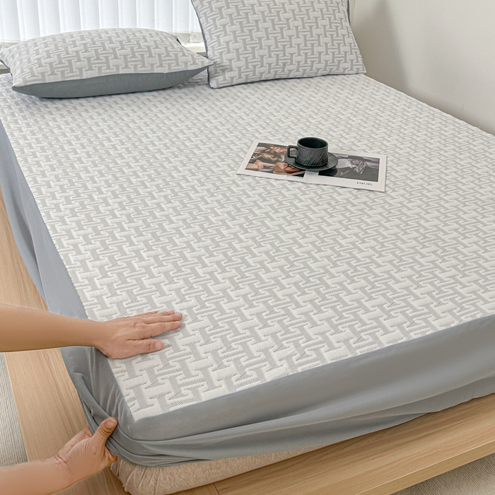 91家纺网 家纺一手货源 找家纺 馨乐家纺 2026新款A类三层纱夹棉床笠（特殊尺寸 量大可定制） 三层纱床笠-问夏