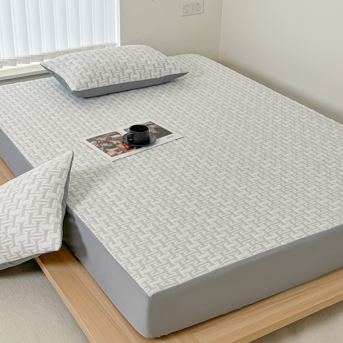 91家纺网 家纺一手货源 找家纺 馨乐家纺 2026新款A类三层纱夹棉床笠（特殊尺寸 量大可定制） 三层纱床笠-问夏