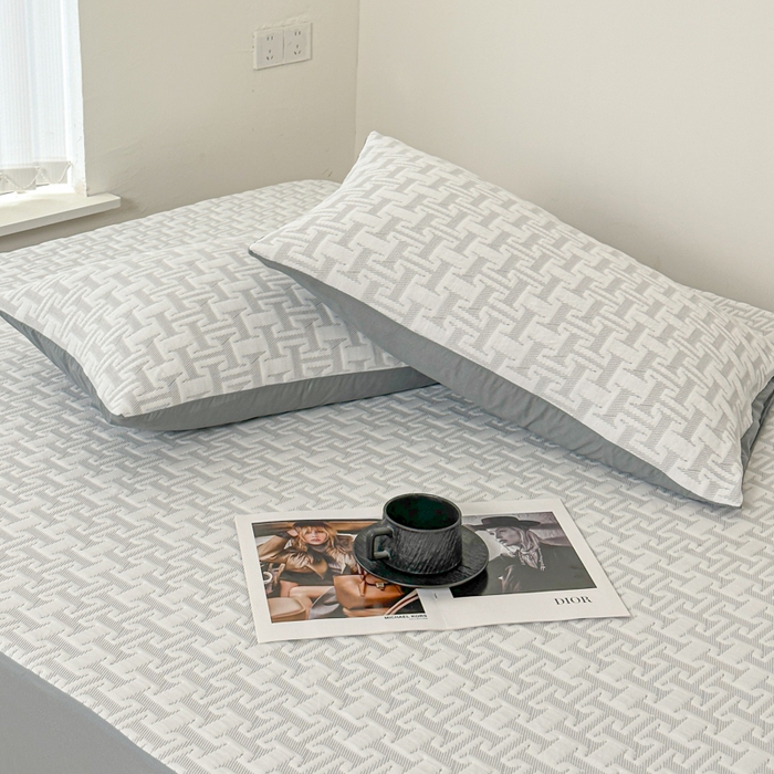 91家纺网 家纺一手货源 找家纺 馨乐家纺 2026新款A类三层纱夹棉床笠（特殊尺寸 量大可定制） 三层纱床笠-问夏