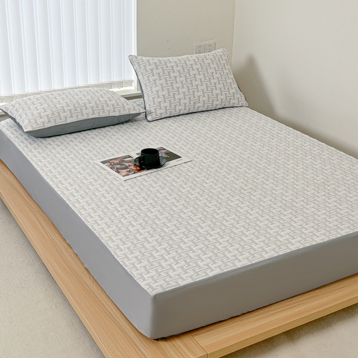 91家纺网 家纺一手货源 找家纺 馨乐家纺 2026新款A类三层纱夹棉床笠（特殊尺寸 量大可定制） 三层纱床笠-问夏