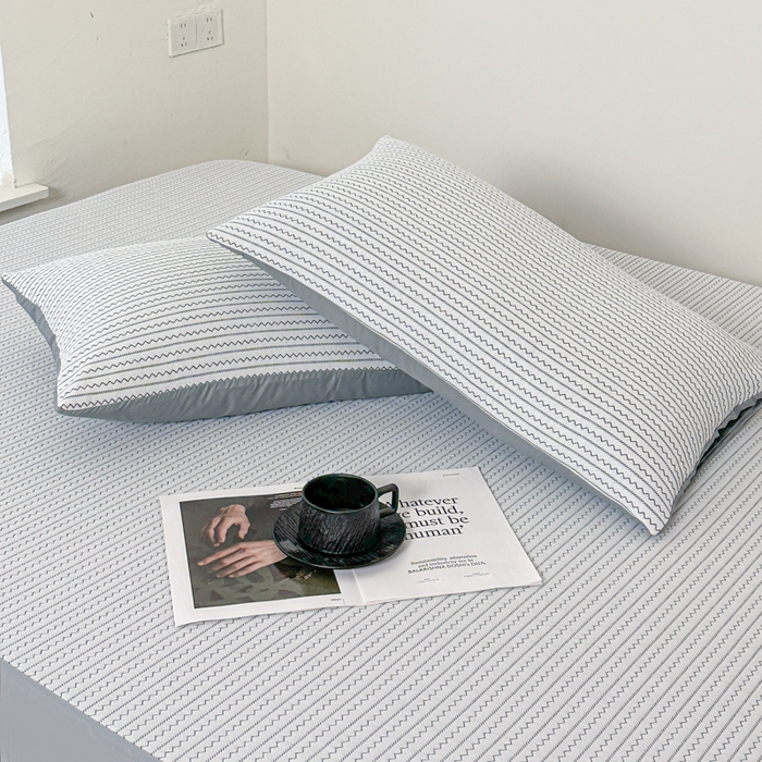 91家纺网 家纺一手货源 找家纺 馨乐家纺 2026新款A类三层纱夹棉床笠（特殊尺寸 量大可定制） 三层纱床笠-灵波