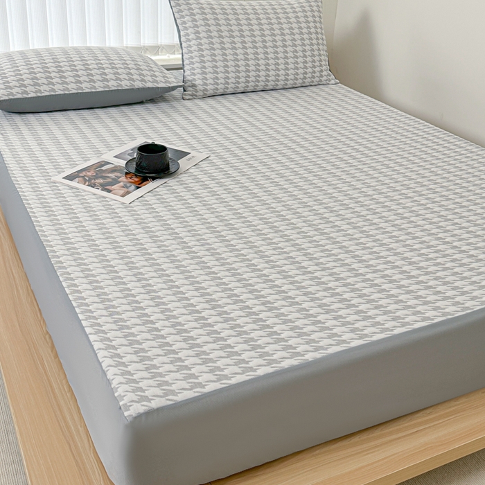 91家纺网 家纺一手货源 找家纺 馨乐家纺 2026新款A类三层纱夹棉床笠（特殊尺寸 量大可定制） 三层纱床笠-涵雁