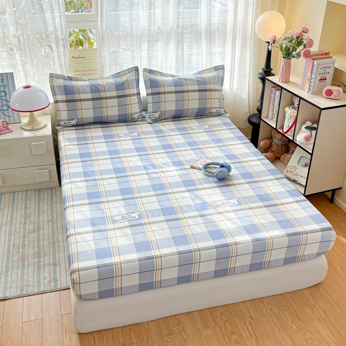 91家纺网 家纺一手货源 找家纺 好亿来家纺 2026新款全棉纯棉印花小清新床笠单件床笠单品单床笠 绅士品格-兰