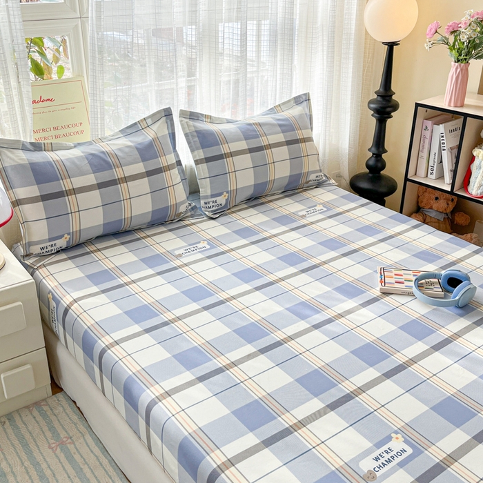 91家纺网 家纺一手货源 找家纺 好亿来家纺 2026新款全棉纯棉印花小清新床笠单件床笠单品单床笠 绅士品格-兰