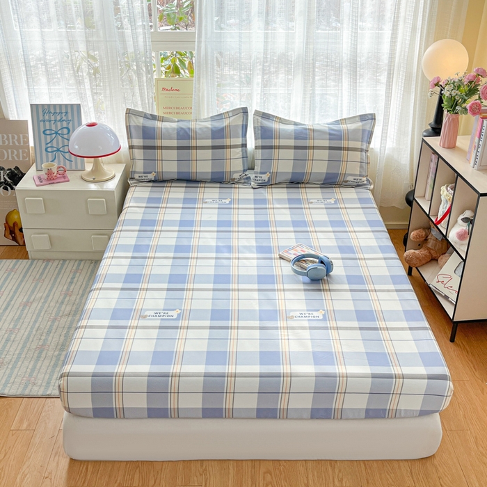 91家纺网 家纺一手货源 找家纺 好亿来家纺 2026新款全棉纯棉印花小清新床笠单件床笠单品单床笠 绅士品格-兰