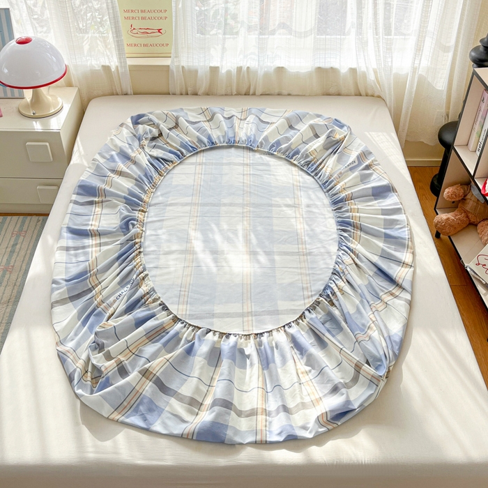 91家纺网 家纺一手货源 找家纺 好亿来家纺 2026新款全棉纯棉印花小清新床笠单件床笠单品单床笠 绅士品格-兰