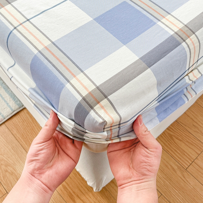 91家纺网 家纺一手货源 找家纺 好亿来家纺 2026新款全棉纯棉印花小清新床笠单件床笠单品单床笠 绅士品格-兰