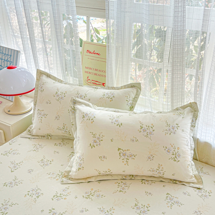 91家纺网 家纺一手货源 找家纺 好亿来家纺 2026新款全棉纯棉印花小清新床笠单件床笠单品单床笠 夏日铃兰-米