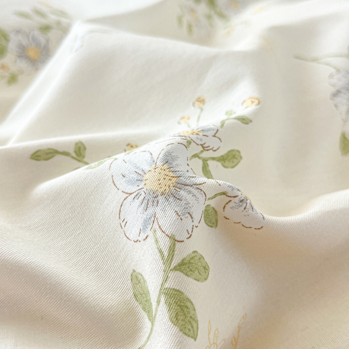 91家纺网 家纺一手货源 找家纺 好亿来家纺 2026新款全棉纯棉印花小清新床笠单件床笠单品单床笠 夏日铃兰-米